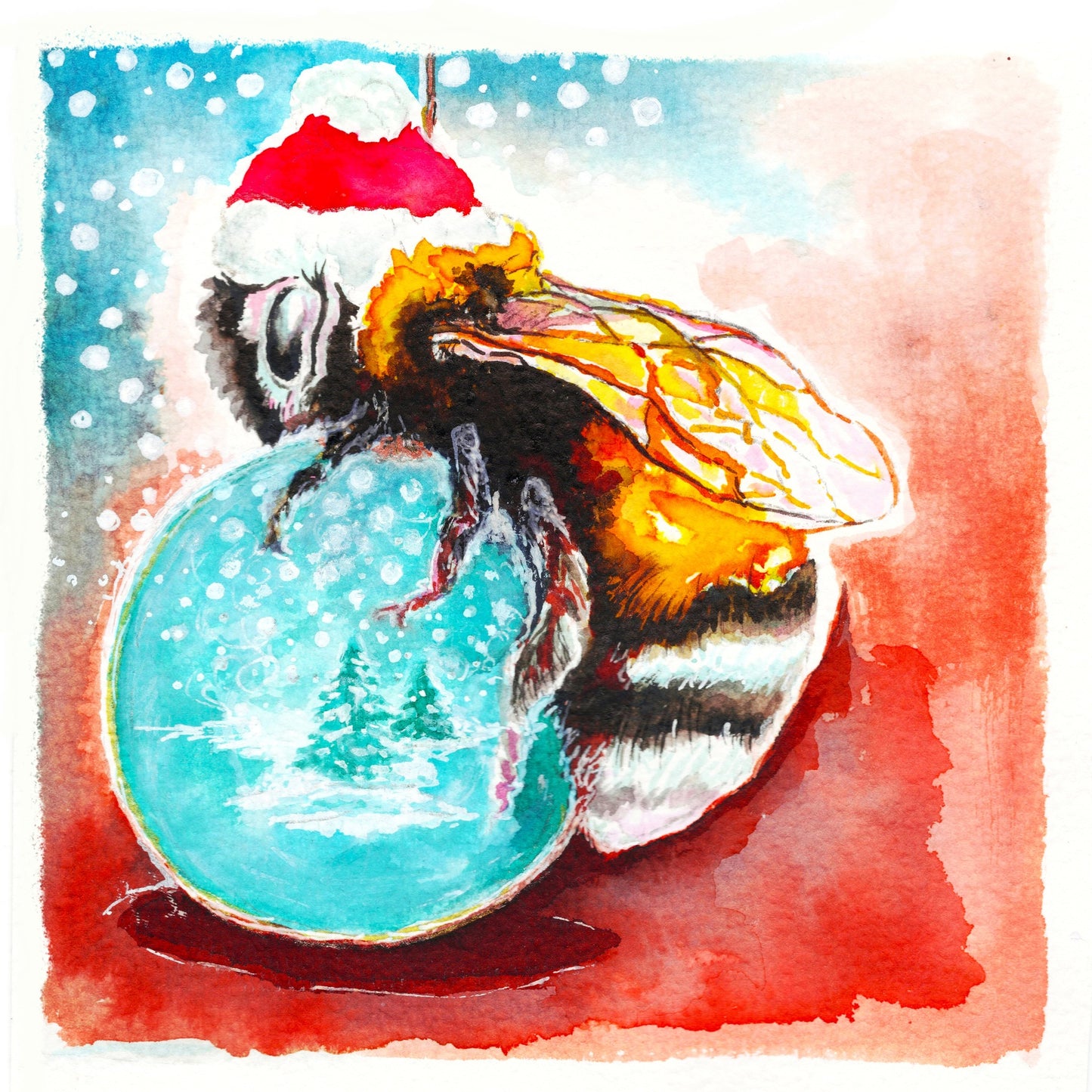 Kerstkaarten Hommelafbeeldingen 8 stuks