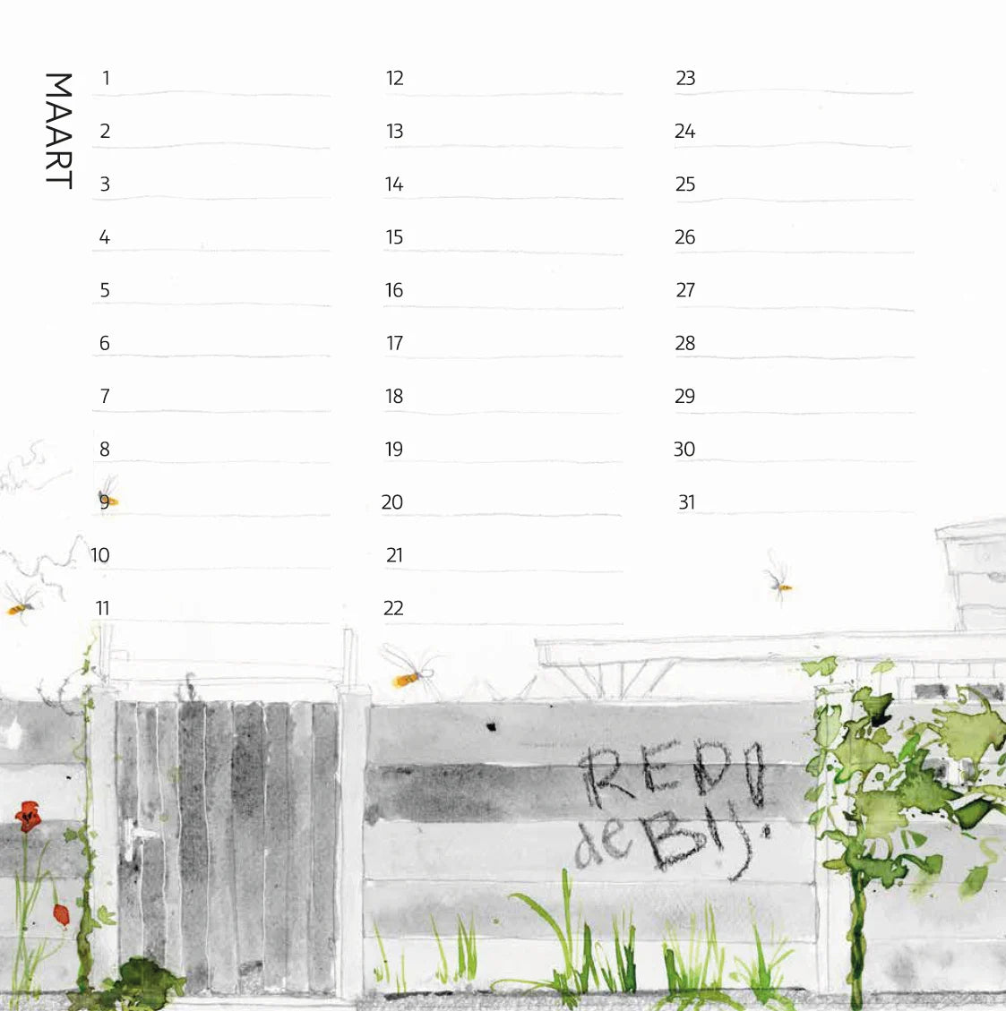 Meer groen in de stad kalender