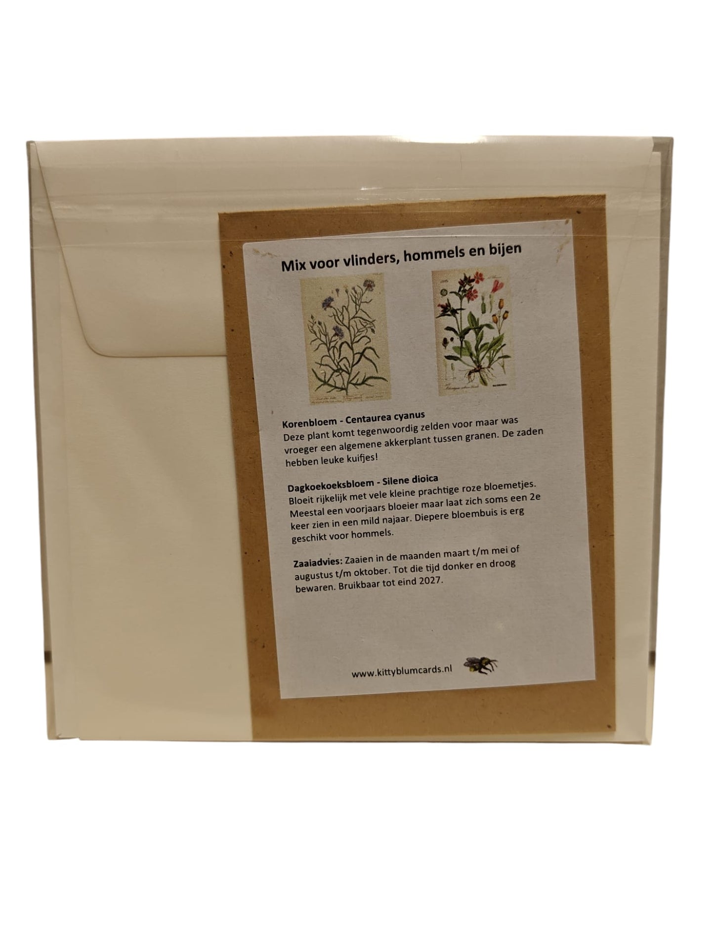 Kittyblumkaart: nr 3 Lookmaskerbiij