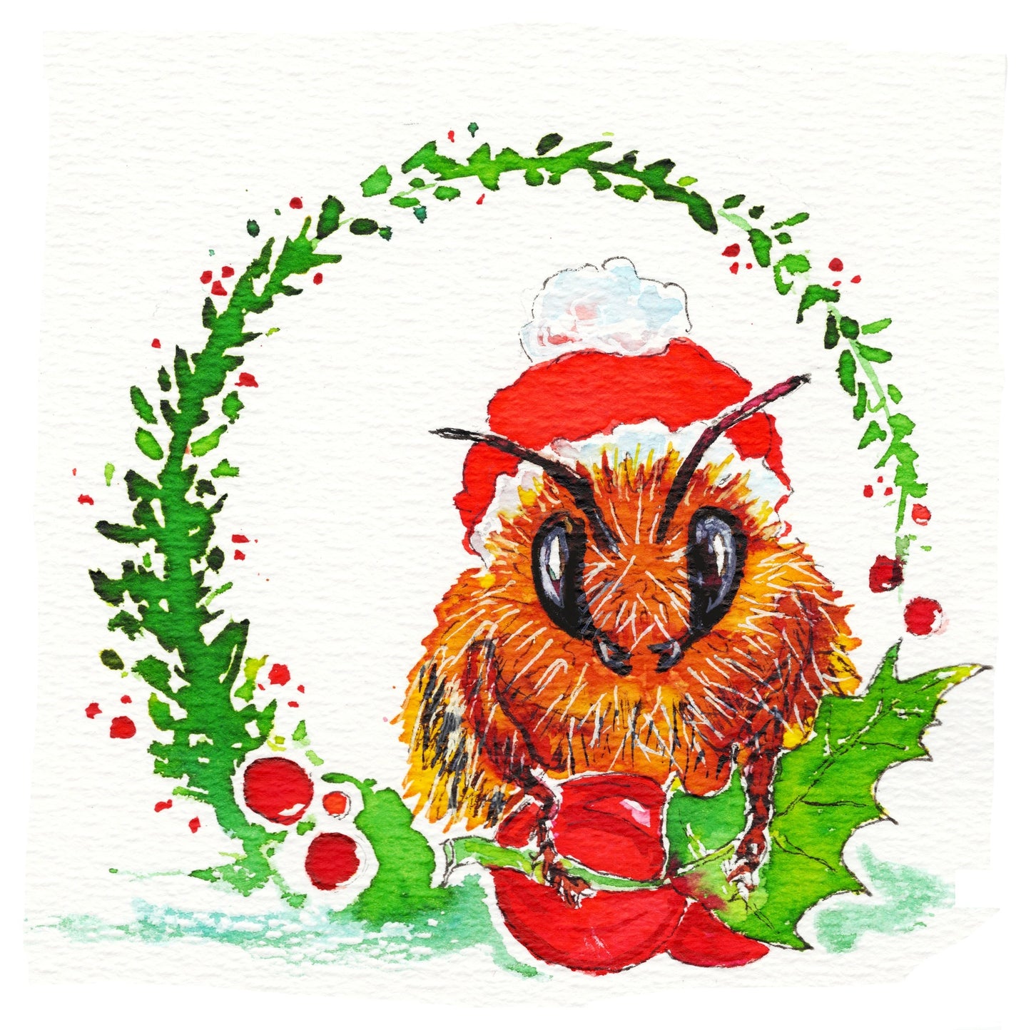 Kerstkaarten Hommelafbeeldingen 8 stuks
