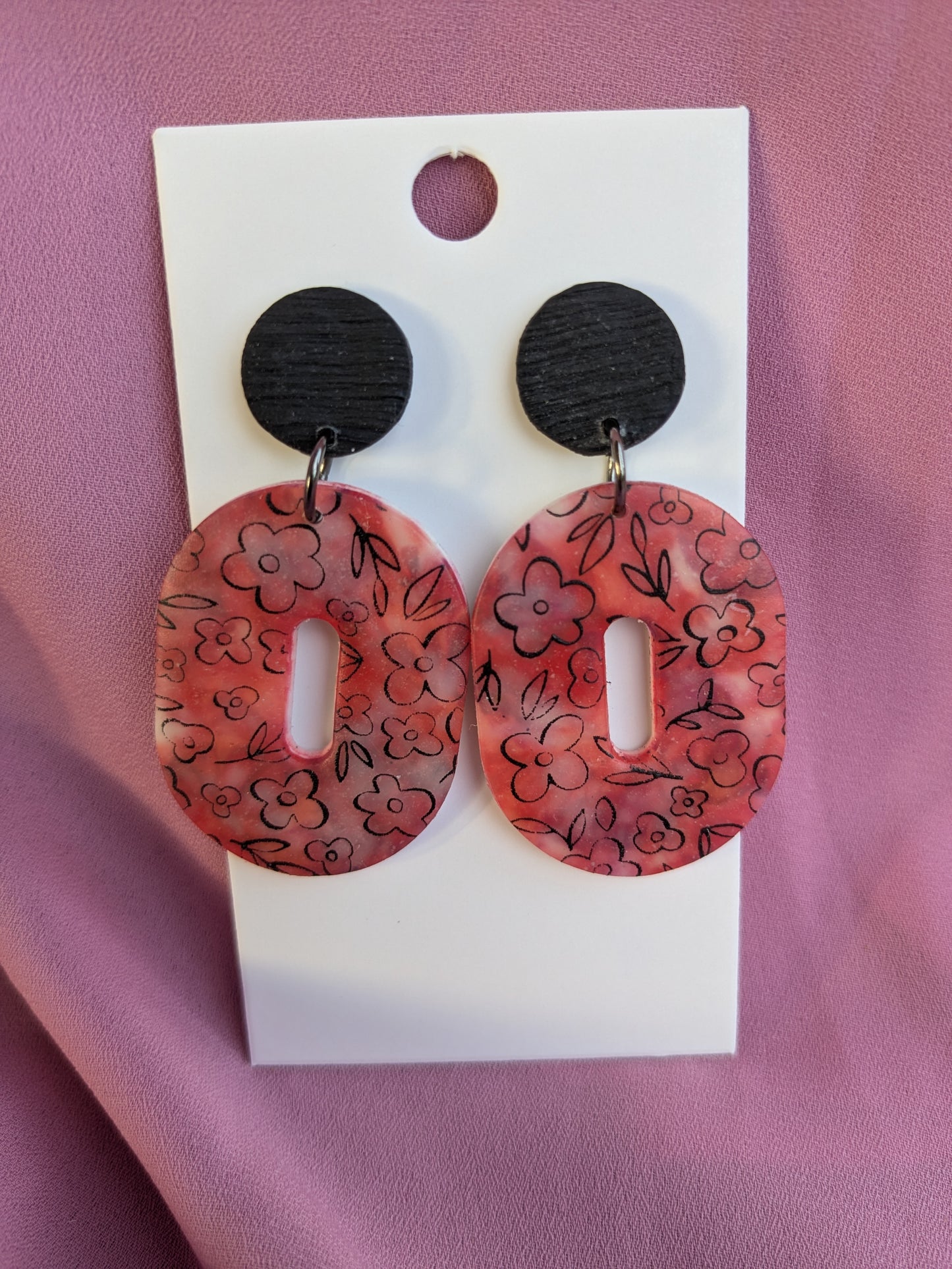 Oorbellen 'bloemen in kleur'