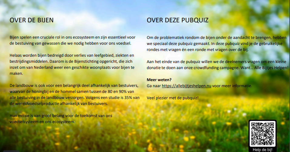 Doe het zelf bijenhotel met 4x Honing blond bier en pubquiz